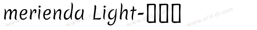 merienda Light字体转换